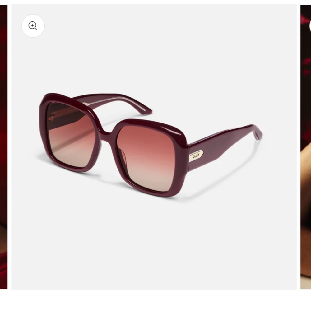 Quay “Full Glam” Sunglasses in Pinot